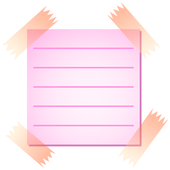 Pink Notepad and Sticky Tape png