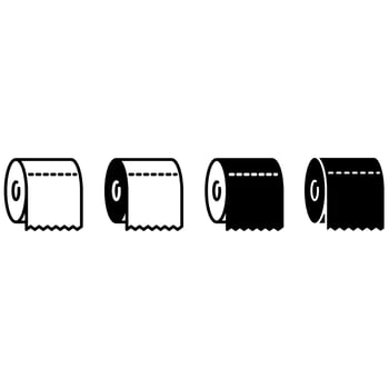 Toilet paper roll vector icon. towel flat line illustration sign. Hygiene symbol. wc logo.