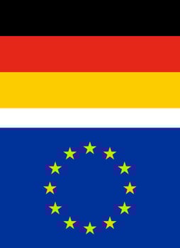 Flag of Germany and Europe vector