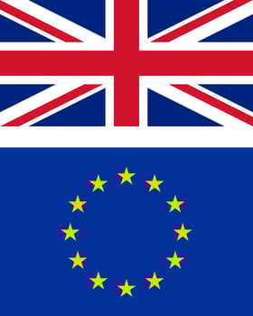 Flag of UK and Europe vector