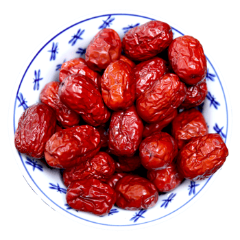 A plate of sweet red dates png