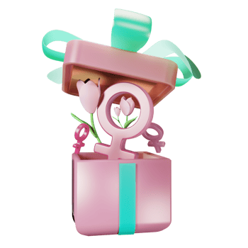 international womenday open giftbox png