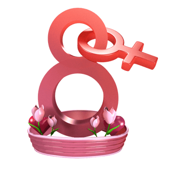 3D illustration international womenday png