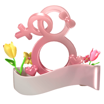 3D illustration international womenday png