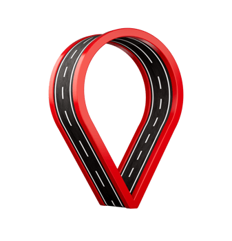 Red Location Map pin icon made with asphalt Track Road png