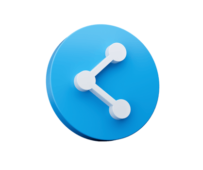 Share icon 3d isometric isolated png