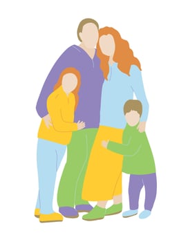 Happy Family. Flat Illustration vector