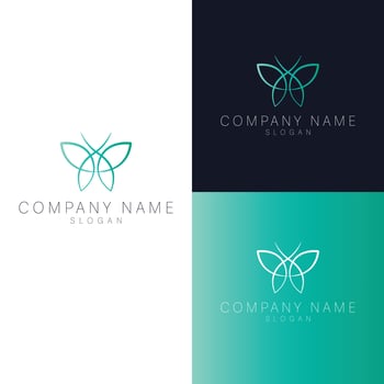 Butterfly icon with leaves. Monarch icon. vector