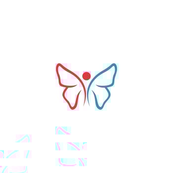 butterfly abstract line logo design, butterfly logo vector