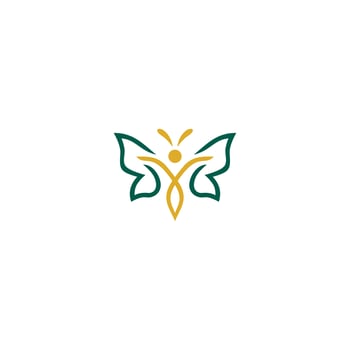 butterfly abstract line logo design, butterfly logo vector