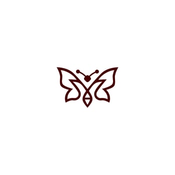 butterfly abstract line logo design, butterfly logo vector