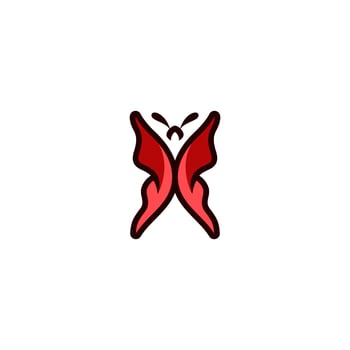butterfly abstract line logo design, butterfly logo vector