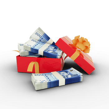 Stack of Moroccan dirham notes inside an open red gift box. Bundles of Moroccan dirham inside a gift box. 3d rendering of money inside box isolated on transparent background png