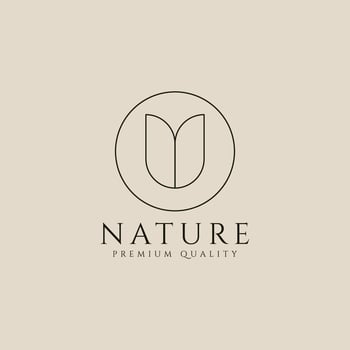 Tulip flower  line art logo, icon and symbol, with emblem vector illustration design