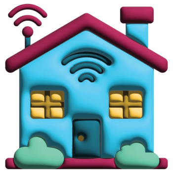 3D illustration smart home in smart home set png