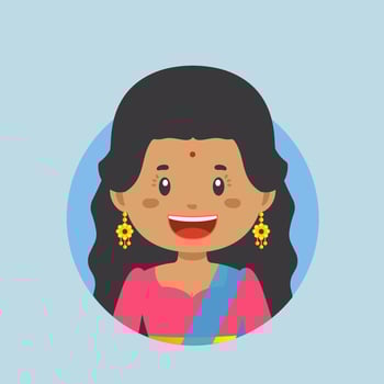 Avatar of a Indian Character vector