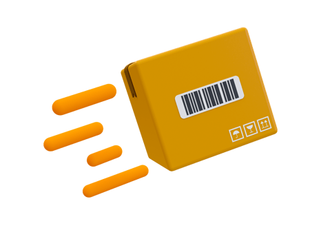 3d minimal products delivery. Parcels transportation. Goods distribution. Fast and quick service concept. Parcels flying. 3d rendering illustration. png