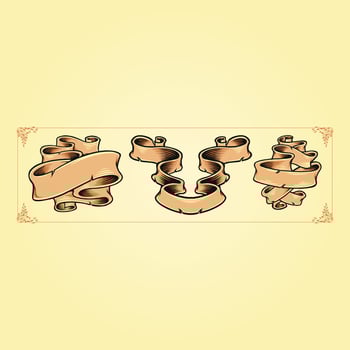 Luxury classic ribbon swirls set Illustrations vector for your work logo, merchandise t-shirt, stickers and label designs, poster, greeting cards advertising business company or brands