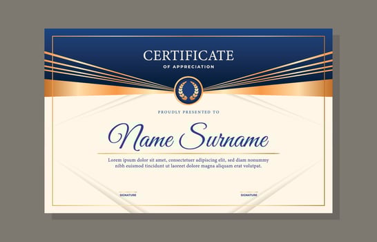 Professional Certificate Background Design vector