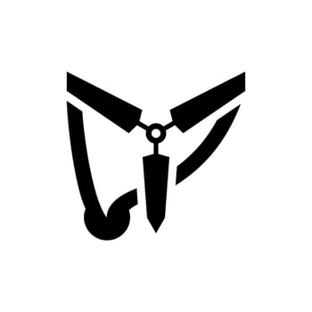 Slingshoot modern silhouette creative logo vector
