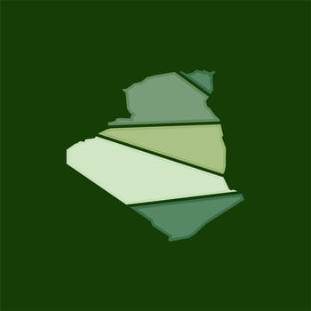 Algeria map geometric illustration creative design vector