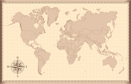 World Map Outline Design Background vector