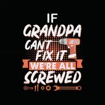 Grandpa T-shirt Design vector