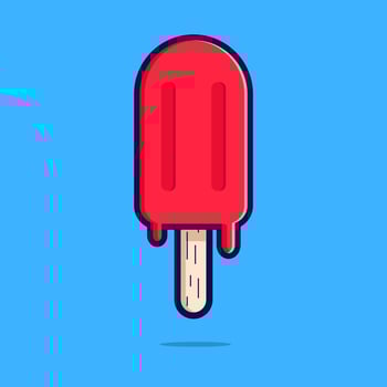 Simple ice cream vector icon illustration. Food and drink icon isolated vector. Flat design