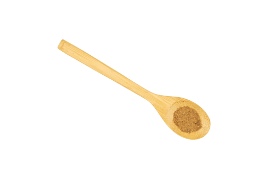Ground coriander in a wooden spoon isolated png