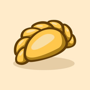 pastry food cartoon illustration concept vector