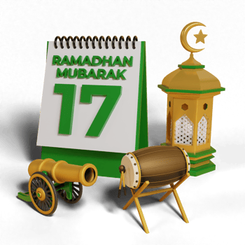 3D Ramadhan Mubarak calendar png
