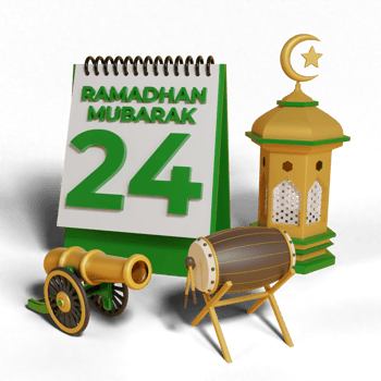 3D Ramadhan Mubarak calendar png