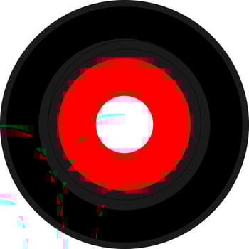 vinyl record with red label vector