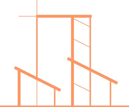 Modern Architecture Logo Outline Vector Illustration
