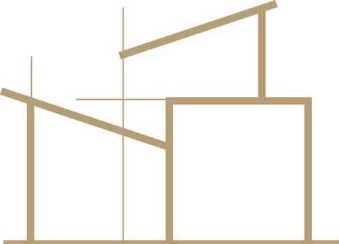 Modern Architecture Logo Outline Vector Illustration