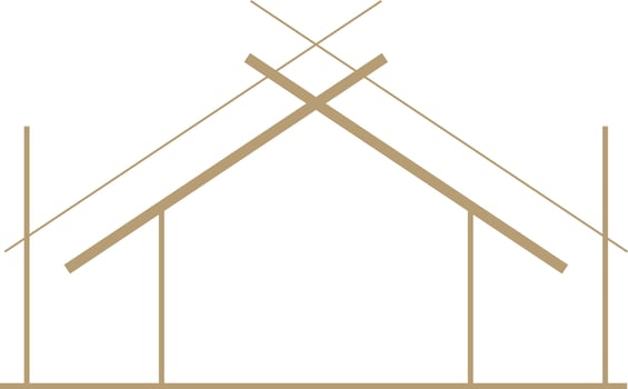 Modern Architecture Logo Outline Vector Illustration