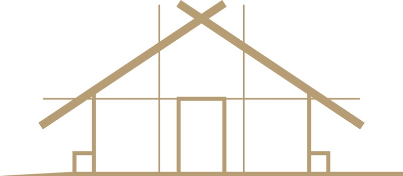 Modern Architecture Logo Outline Vector Illustration