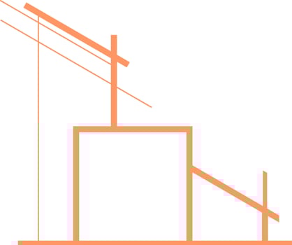 Modern Architecture Logo Outline Vector Illustration