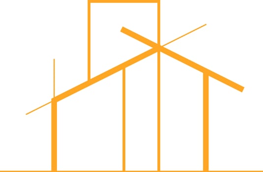 Modern Architecture Logo Outline Vector Illustration