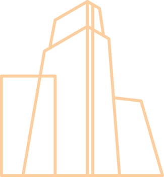 Modern Architecture Logo Outline Vector Illustration
