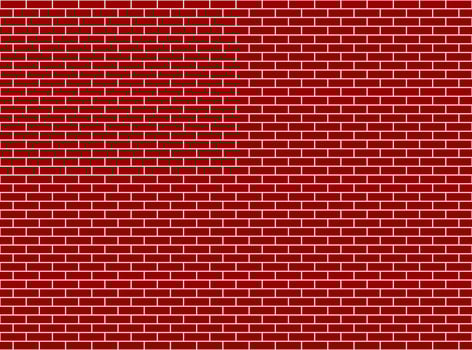 red brick wall stretcher bond illustration background vector