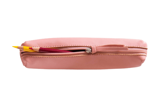 Pink pen case isolated on a transparent background png