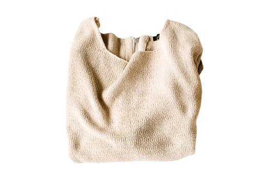 Beige sweater isolated on a transparent background png