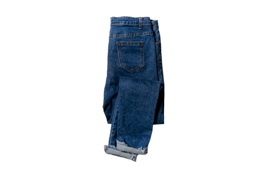 Blue jeans isolated on a transparent background png