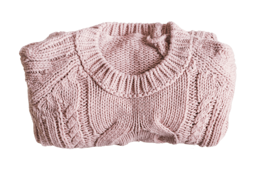 Pink sweater isolated on a transparent background png