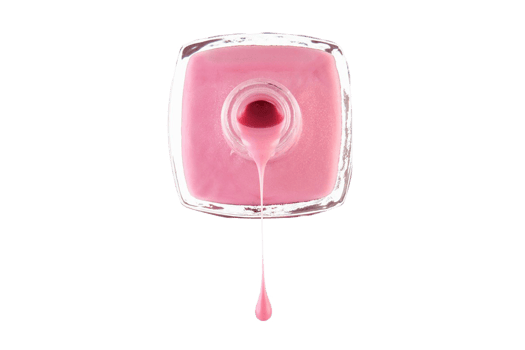 Pink nail polish isolated on a transparent background png