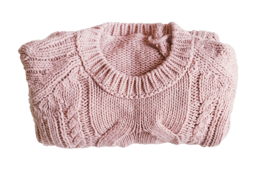 Pink sweater isolated on a transparent background png