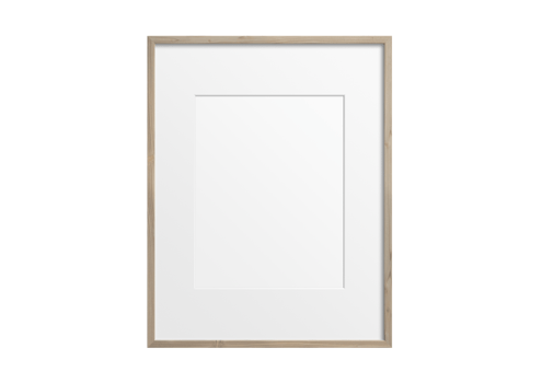 Wooden portrait picture mockup isolated on a transparent background png