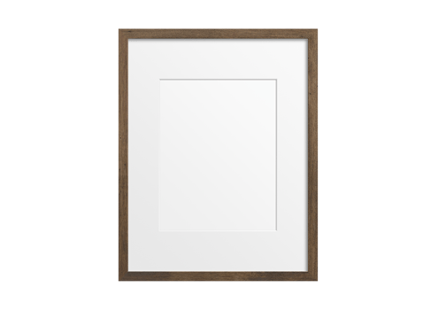Brown portrait picture mockup isolated on a transparent background png