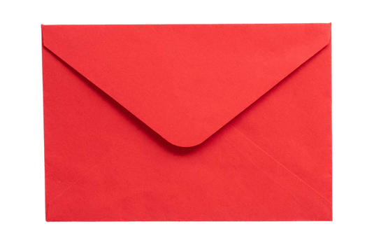 Red envelope isolated on a transparent background png